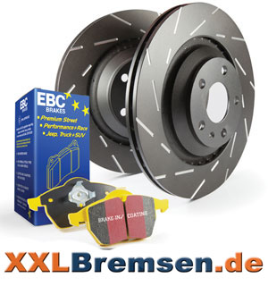 Black Dash Sportbremsscheiben und EBC Yellowstuff Bremsbelag