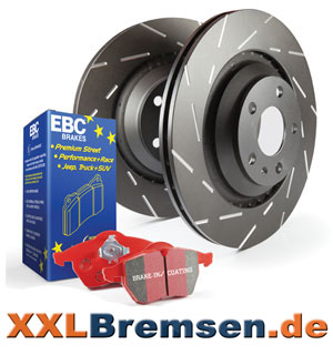 EBC Black Dash Bremsscheiben mit EBC Redstuff Belaegen