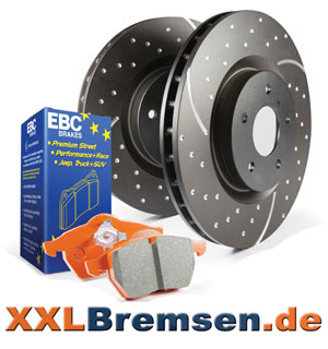 EBC Turbo Groove Sportbremsscheiben mit EBC Orangestuff Sportbremsen