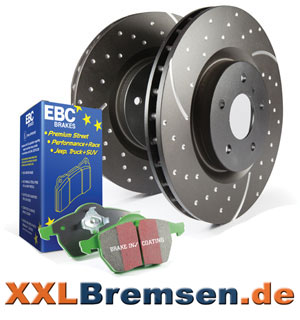 Turbo Groove Bremsscheiben mit EBC Greenstuff Bremsen